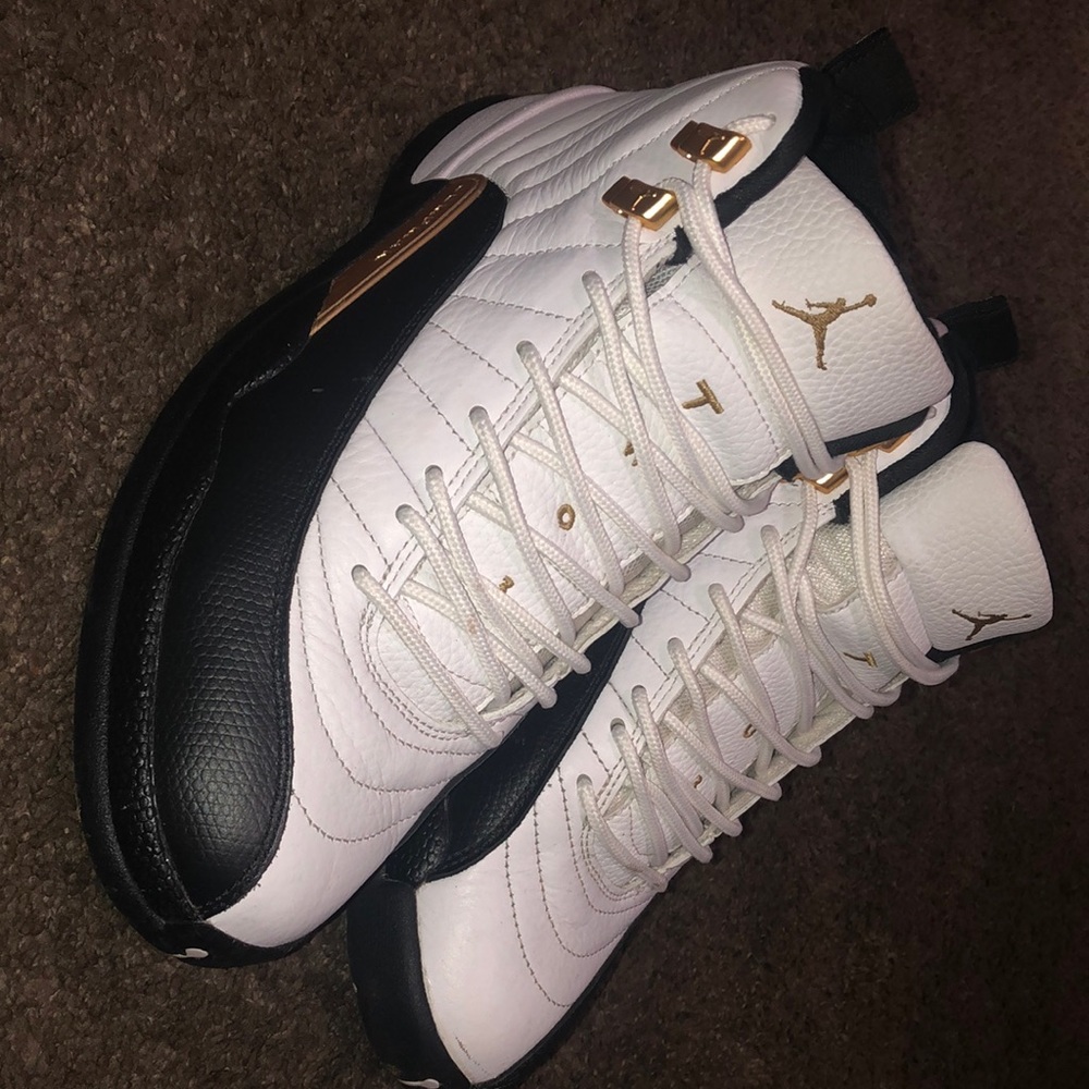 Jordan’s 12 black white size 9.5